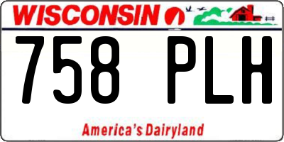 WI license plate 758PLH