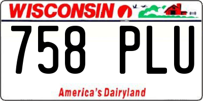 WI license plate 758PLU