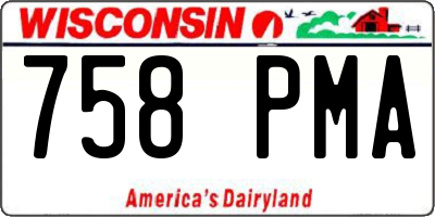 WI license plate 758PMA