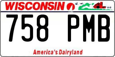 WI license plate 758PMB