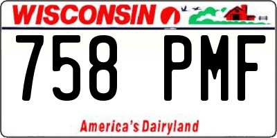 WI license plate 758PMF