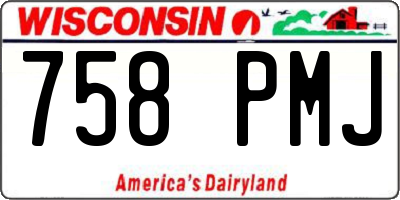 WI license plate 758PMJ