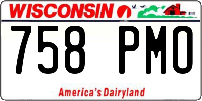 WI license plate 758PMO
