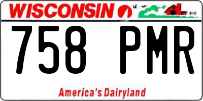 WI license plate 758PMR