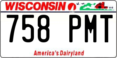WI license plate 758PMT