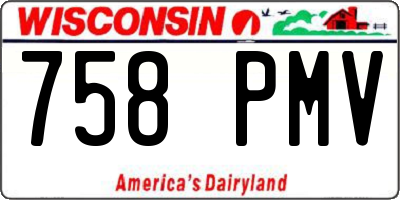 WI license plate 758PMV