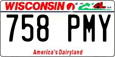 WI license plate 758PMY
