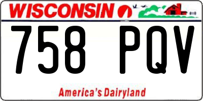 WI license plate 758PQV