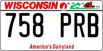 WI license plate 758PRB