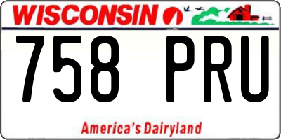 WI license plate 758PRU