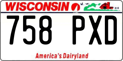 WI license plate 758PXD