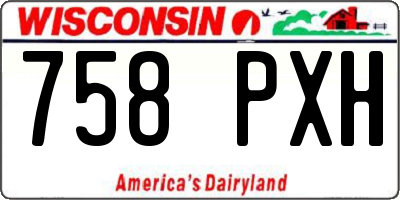 WI license plate 758PXH