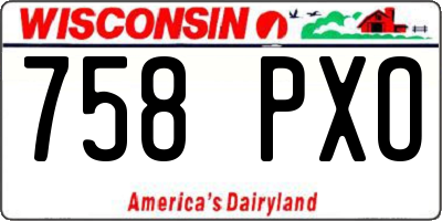 WI license plate 758PXO
