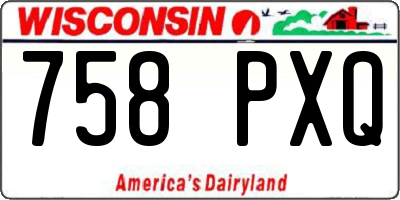 WI license plate 758PXQ