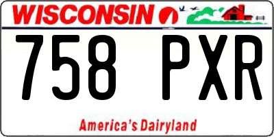 WI license plate 758PXR