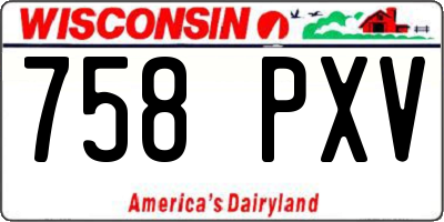 WI license plate 758PXV