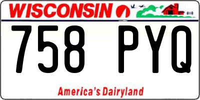 WI license plate 758PYQ
