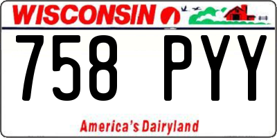 WI license plate 758PYY