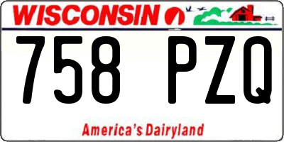 WI license plate 758PZQ