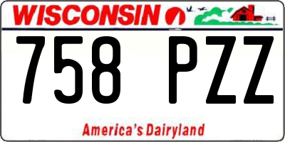 WI license plate 758PZZ