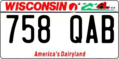 WI license plate 758QAB