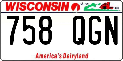 WI license plate 758QGN