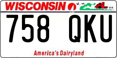 WI license plate 758QKU