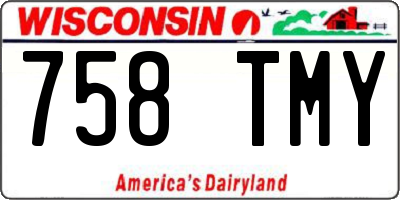 WI license plate 758TMY