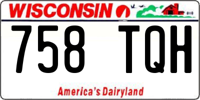 WI license plate 758TQH