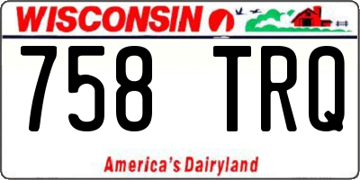 WI license plate 758TRQ