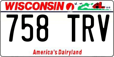 WI license plate 758TRV