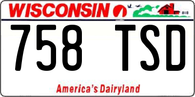 WI license plate 758TSD