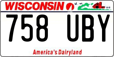 WI license plate 758UBY