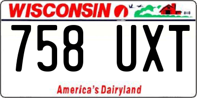 WI license plate 758UXT