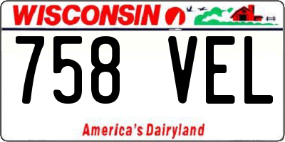 WI license plate 758VEL