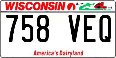 WI license plate 758VEQ