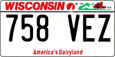 WI license plate 758VEZ