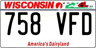 WI license plate 758VFD