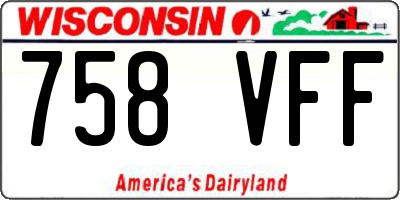 WI license plate 758VFF