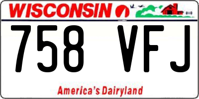 WI license plate 758VFJ