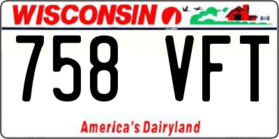 WI license plate 758VFT