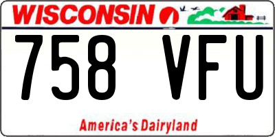 WI license plate 758VFU