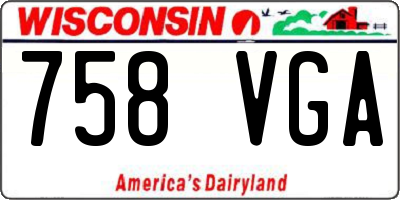 WI license plate 758VGA