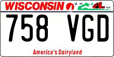WI license plate 758VGD