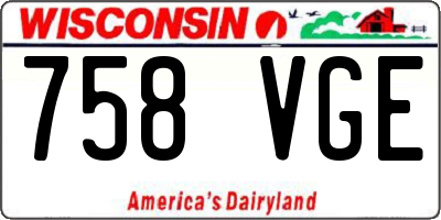 WI license plate 758VGE