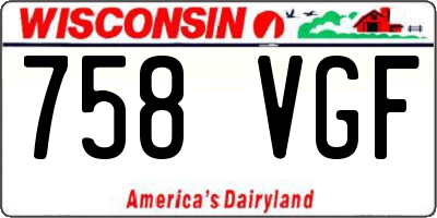 WI license plate 758VGF