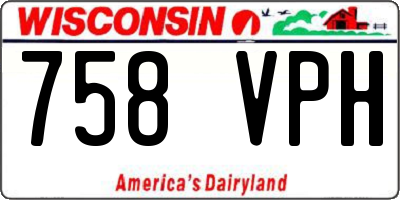 WI license plate 758VPH