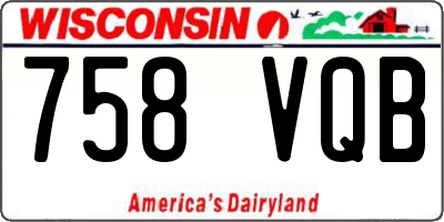 WI license plate 758VQB