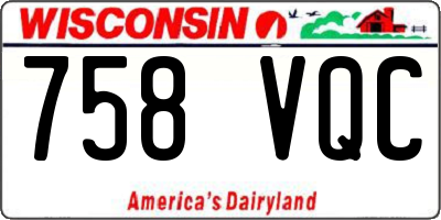 WI license plate 758VQC