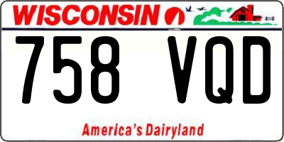 WI license plate 758VQD